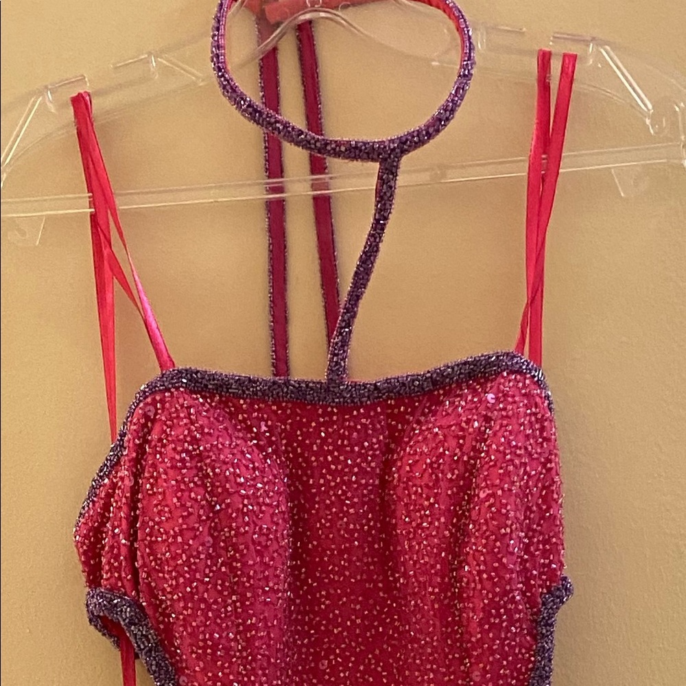Pink & purple beaded dress